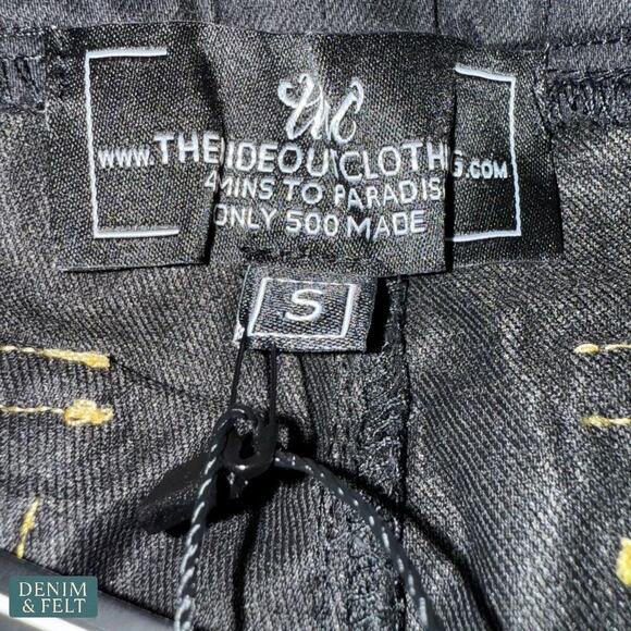 The Hideout Clothing Black Yellow Technical Cargo Pants Joggers Size S NEW - Picture 6 of 11